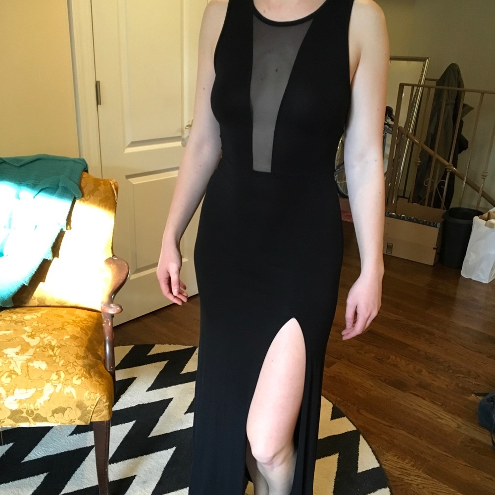 Sexy black maxi dress